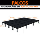 Palco 6x4x 0,40cm de altura