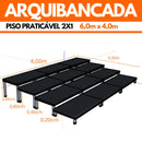 Arquibancada 6x4 com 4 níveis de altura