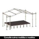 Cobertura 2 águas 13x9x8  com Palco 12x8 e FLY lateral - P50 e P30