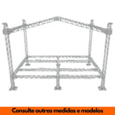 Cobertura 2 águas 8x6x6  com estrutura para piso -  P30