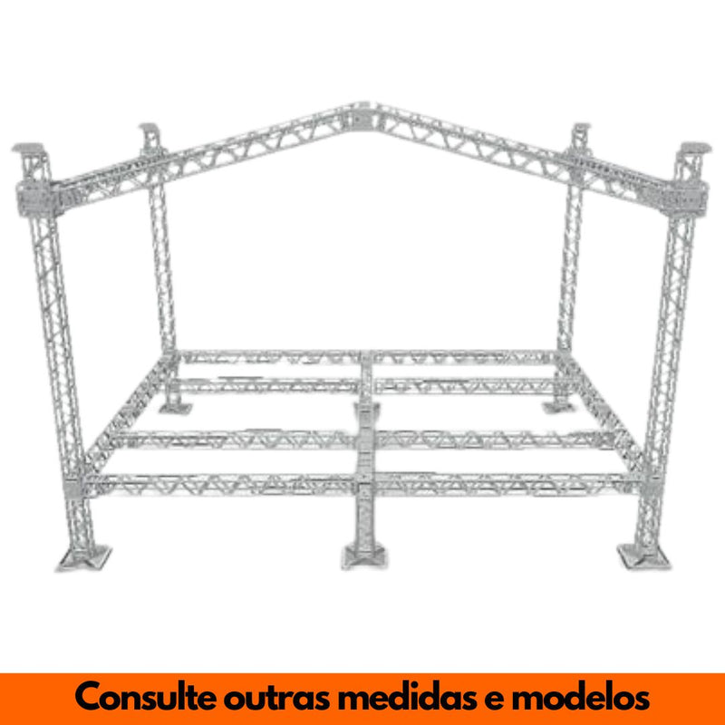 Cobertura 2 águas 8x6x6  com estrutura para piso -  P30