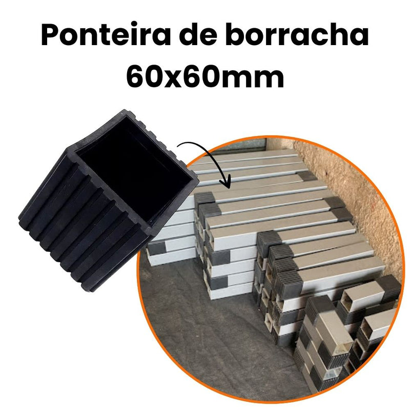 Ponteira para pé praticável 60x60mm