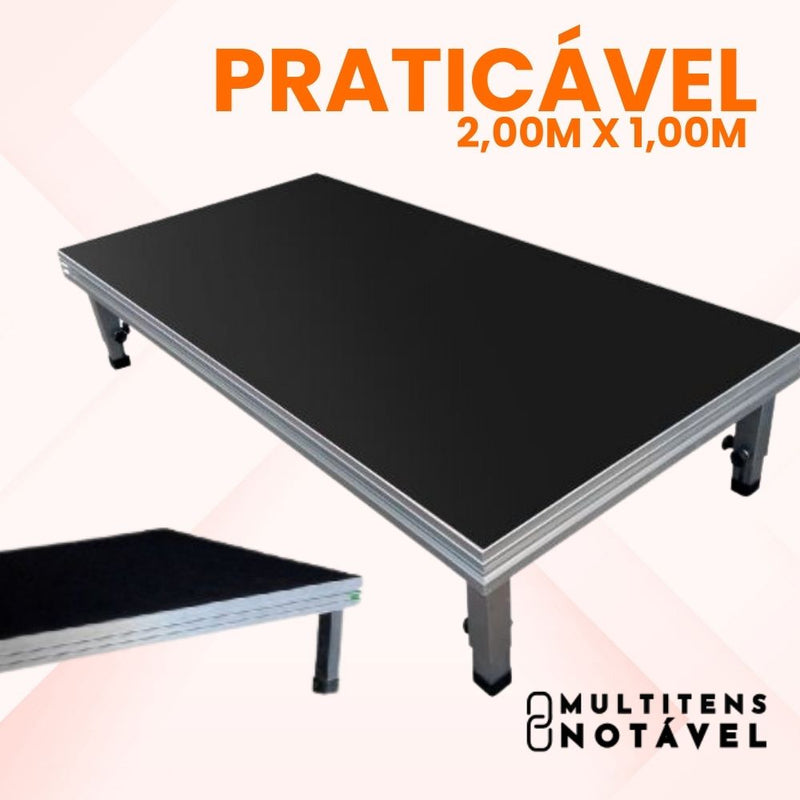 PRATICÁVEL 2,00M X 1,00M ALUMINIO