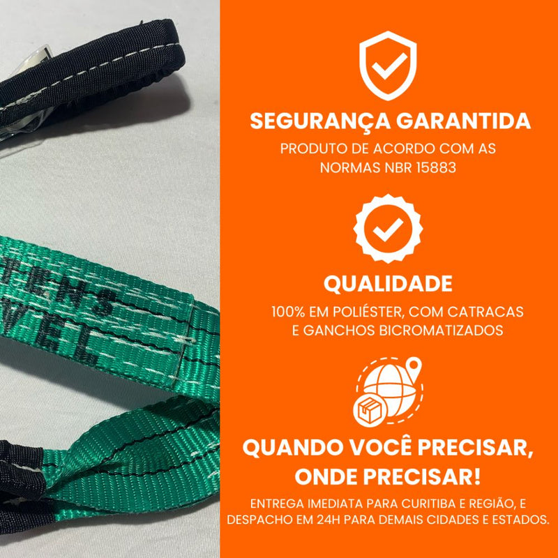 Sling 1 Tonelada - Cinta de Elevação - 2 Metros