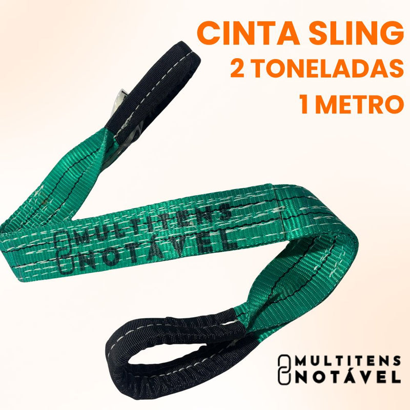 Sling 2 Toneladas - Cinta de Elevação - 1 Metro